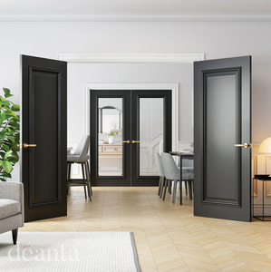 Puerta de Madera MDF Sólida con Acabado Rústico para Interiores, con Marco, Precolgada, para Sala de Estar o Dormitorio, Resistente al Agua e Insonorizada - Product Image 6