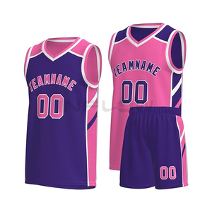 Customized 100% Polyester Moisture-Wicking Basketball Jersey Apparel Uniform Designs Front Youth Team Pattern Sublimation <b>Sets</b> - Product Image 3