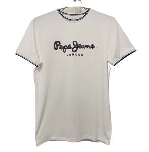 BD hommes décontracté coton à manches courtes T-Shirt 100% coton tricoté personnalisé solide motif broderie Patch ajustement régulier - Product Image 1