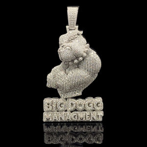 Pendentif unisexe en acier inoxydable serti de diamants glacés haut de gamme personnalisé - Product Image 1