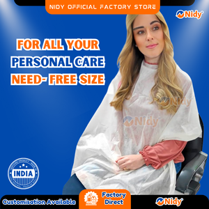 Nidy ผ้ากันเปื้อนอเนกประสงค์แบบใช้แล้วทิ้งสวมใส่สบายทนทานต่อทุกเพศการป้องกันทุกวันเพื่อความงามการดูแลส่วนบุคคล - Product Image 4