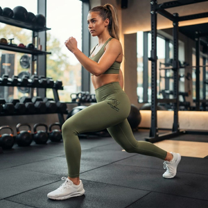 Leggings Deportivos de Cintura Alta para Mujer, Compresión Sólida, Suaves, Elásticos, Ecológicos, Sin Costuras, de Secado Rápido, Tela de Alto Rendimiento para Entrenamiento - Product Image 2