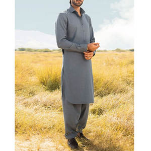 Pakistani Islam Muslim Long Shirt Solid Color <b>Men</b> Afghani <b>Shalwar</b> <b>Kameez</b> Anti-pilling Sustainable Kurta <b>Shalwar</b> <b>Kameez</b> for <b>Men</b> - Product Image 2