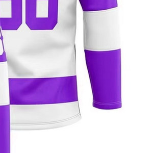 Último producto, impresión por sublimación, secado rápido, OEM, deportes, hombres, cuello en V, rayas, talla grande, hombres, camisetas de hockey sobre hielo y camisetas - Product Image 6