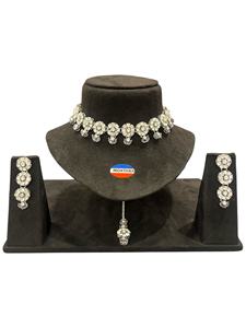 Elegante gargantilla clásica, conjunto de collar, pendientes, joyería de moda para boda, fiesta, aniversario, eventos tradicionales, Idea de regalo - Product Image 3