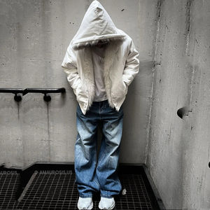 Custom Zip-up <b>Hoodies</b> Double Layer Fleece Reversible Zipper Full <b>Faux</b> <b>Fur</b> Lined Embroidered cotton blended <b>Hoodies</b> for Men's - Product Image 6