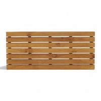 Alfombra de Baño de Madera de Teca Sólida, Ecológica, Diseño Contemporáneo, Antimoho, Antideslizante, Resistente a Hongos, Teca de Indonesia, 80x37x3.7cm