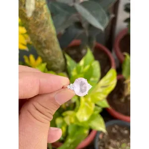 <b>925</b> <b>Silver</b> Rose Quartz Crystal <b>Ring</b> - Product Image 3