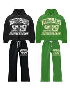 Chándal lavado con ácido personalizado de alta calidad con impresión y bordado de logotipo premium y etiqueta privada todo personalizado - Product Image 1