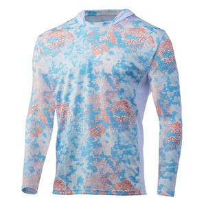 Camiseta de Pesca con Capucha, Protección Solar UPF 50, Manga Larga, Sublimada, Ecológica, para Exteriores, Estilo Playero - Product Image 4
