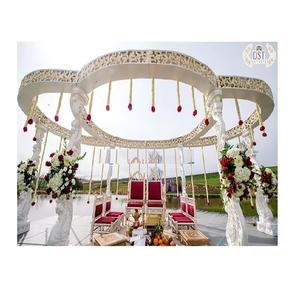 Mandapon paon en fibre FRP blanc moderne pour les mariages en plein air décorations de mariage de conception allemande et américaine - Product Image 1