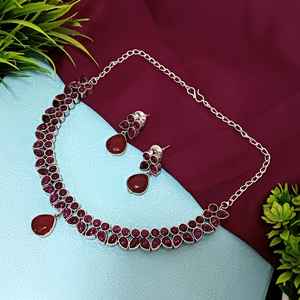 Efulgenz, conjuntos de collar de piedra de cristal Floral bohemio antiguo oxidado indio, Pendientes colgantes, joyería mayorista para mujer - Product Image 2