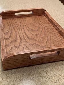 CONTADORES Bandeja de servicio de madera de acacia redonda personalizable para cocina Hogar u Hotel Vajilla de estilo clásico para fiesta o comida - Product Image 6