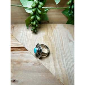 Bague pour homme Tillie John en argent sterling doré avec turquoise, sertissage géométrique, vermeil, taille 7.25, pour usage quotidien, cadeau - Product Image 4