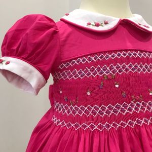 Lindo vestido rojo limón para niñas-Vestido de princesa de línea A bordado personalizado-OEM-ODM - SM12062023 - Product Image 2