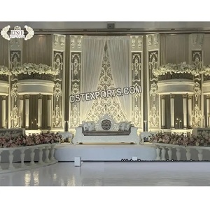 Grand décor de scène de Style Villa, thème marocain, scène blanche, Grand mariage, décoration de scène romaine - Product Image 1