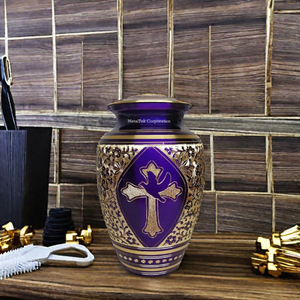 Brass Cremation Urn Hand Engraved Holdy Cross Bird Adult Style <b>Keepsake</b> Memorial <b>Ashes</b> Jar for Human <b>Pet</b> Funeral Wholesale Price - Product Image 4