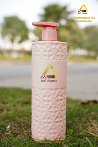 NBT Plástico Ecológico HDPE 800ml Champú y acondicionador Botellas exprimibles con tapa de bomba Diseño único de lujo al por mayor - Product Image 3