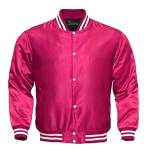 Blouson aviateur en satin pour sports légers avec logo personnalisé Blouson Letterman de baseball-Veste universitaire OEM en coquille de soie pour adulte - Product Image 3
