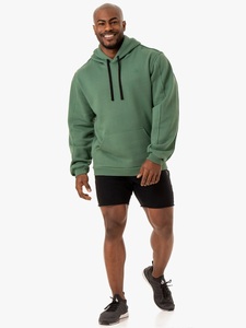 Half Green Hoodies High Quality Cotton Thick Blank <b>Plain</b> HeavyweightOversized HoodiesUnisex Custom Logo Men's Fleece Boxy <b>Hoodie</b> - Product Image 6