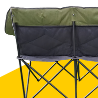 Chaise de camping pliante double mixte bleu gris pour 2 personnes avec capacité de charge de 320kg Accessoires de camping en plein air