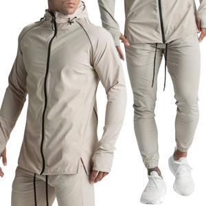 Chándal Deportivo para Hombre, 100% Algodón, de Peso Medio, Sólido, Otoñal, Premium, de Alta Calidad, Cómodo, Transpirable, Duradero, a la Moda - Product Image 1