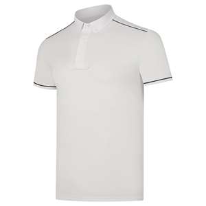 Camisa de Manga Corta para Hombre de Alta Calidad, Bordada, Sólida, Transpirable, Estilo Caballero Ecuestre, Verano, Corte Ajustado, Cuello de Solapa - Product Image 4