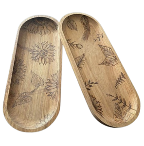 Plateau de service en bois pur de style moderne personnalisé cuisine parfaite hôtel restaurant plateau de service en bois naturel durable - Product Image 3