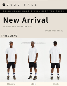 T-shirt d'été lourd à logo personnalisé pour hommes 100% coton col rond manches courtes Logo Street 270G - Product Image 6