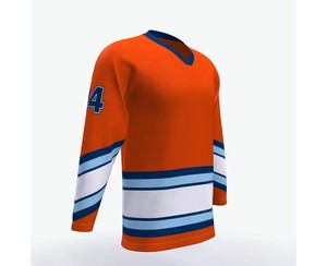 2022 vêtements de sport personnalisés chemises de hockey sur glace uniformes en polyester léger impression de logo personnalisé meilleur design équipement de sport en gros - Product Image 6