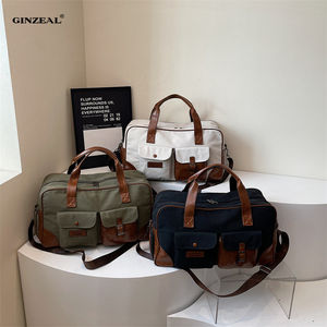 Bolsa de Viaje de Piel Sintética PU, Elegante y a la Moda, de Alta Calidad, Estilo Retro para Hombre, Plegable, Deportiva, Personalizable - Product Image 6