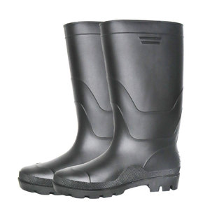 Bottes de pluie noires imperméables antidérapantes protectrices d'agriculture de pêche en plein air de cuisse haute pour des travailleurs - Product Image 1