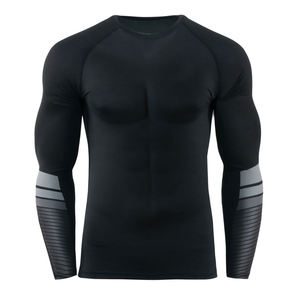 Venta al por mayor 2024 mejor diseño de los hombres Rash Guard con logotipo personalizado impresión cuello redondo largo disponible en diferentes colores - Product Image 1