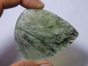 Cabujón de piedra de Prehnita Natural de alta calidad, forma de pera verde, piedras preciosas curativas sueltas, precio por quilate, cambio de Color de tamaño OEM - Product Image 4