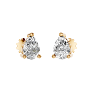 ต่างหูเม็ดเดี่ยวทรงลูกแพร์สีทอง14K ได้รับการรับรองจากห้องปฏิบัติการเครื่องประดับเพชรที่ดีสำหรับงานแต่งงานของผู้หญิงและของขวัญครบรอบ - Product Image 5