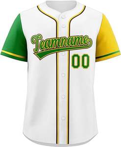 Camiseta de Béisbol con Botones, Diseño Personalizado por Sublimación, Ribete con Rayas, Camuflaje, Degradado, Uniformes de Equipo - Product Image 6