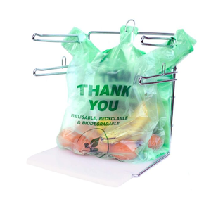 ถุงช้อปปิ้งพลาสติกสีเขียวย่อยสลายได้ถุงช้อปปิ้งแบบย่อยสลายได้ - Product Image 6