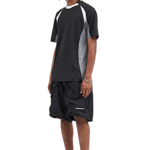 T-shirts pour hommes Salati teints en pièce, décontractés, broderie usée, coton, impression sérigraphique, t-shirt surdimensionné, délavé au soleil, lavage à l'acide - Product Image 6