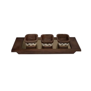 Bandejas de servidor de alimentos de desayuno para vajilla de forma personalizada Decoración de mesa bandeja de servicio cocina Catering usado - Product Image 1