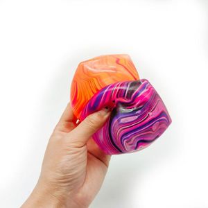 squish cube swirl toy stress relief fidget toy sensory squeeze marbled cube adhd autism fidget toy soft <b>squishy</b> hand squeeze blo - Product Image 3