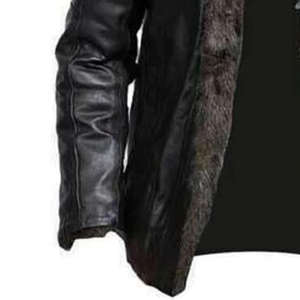 Nueva llegada personalizada a prueba de viento Casual Hombres Chaqueta de cuero de piel Nueva moda elegante Chaquetas de piel de cuero genuino - Product Image 5