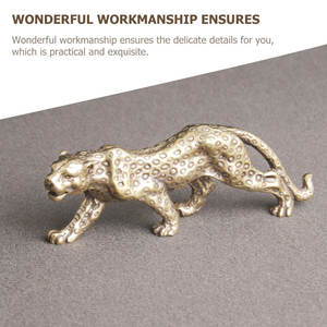 Escultura de guepardo de lujo, decoración Hom, figurita de latón fundido, escultura de Animal, mesa, estatuas de riqueza de guepardo Vintage, adorno artesanal - Product Image 5