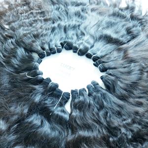 Paquets de cheveux bruts humains indiens Remy vierge cuticule alignée couleur naturelle Extensions de vague profonde en vrac prix de gros - Product Image 6