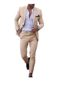 Ensemble 2 pièces personnalisé pour hommes, ensemble pantalon blazer d'affaires d'été, costumes légers de mariage, de plage, de bal et de vacances, costumes pour hommes 2026 - Product Image 3