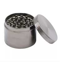 Broyeur à herbes manuel en métal, couleur personnalisée, logo, accessoire pour fumer le tabac, 40 mm, 50 mm, 55 mm, 63 mm, couleur noire en stock