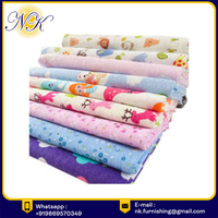 Kain Flanel Katun Halus Berkualitas Tinggi untuk Piyama Bayi, Sprei, Kain Twill Tebal Bermotif Bunga untuk Penutup Tas, Harga Grosir