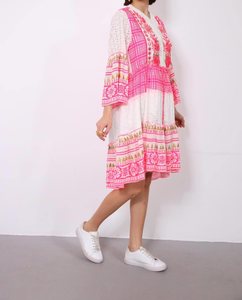 Blusa de Chifón con Bordado de Cuentas y Diseño Paisley, Estilo Moderno, Larga hasta el Suelo, Sin Mangas, con Borlas Tejidas, Talla Estándar, Cuello en V - Product Image 4