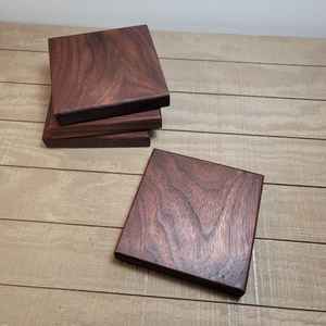 Best Quality <b>Wooden</b> Walnut <b>Coaster</b> in Square Shape <b>Wooden</b> <b>Coaster</b> Customize Logo Square Design At Low Price walnut <b>coasters</b> - Product Image 5
