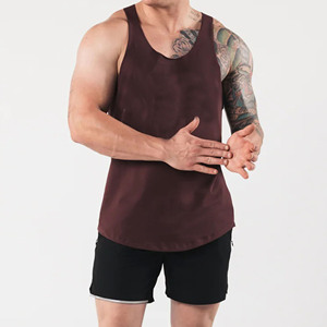 Vêtements d'été pour hommes Débardeurs 100% pur coton sans manches Fitness Elastic Bodybuilding Vest Fast shipping low rate Men Tank Tops - Product Image 5