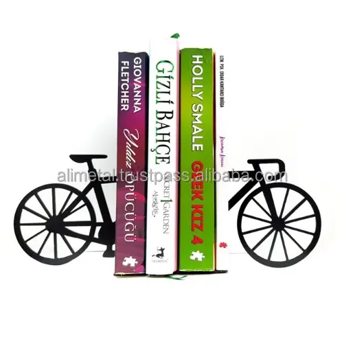 Serre-livres en métal pour vélo, accessoires de livres en métal, cadeau Unique et entièrement personnalisable